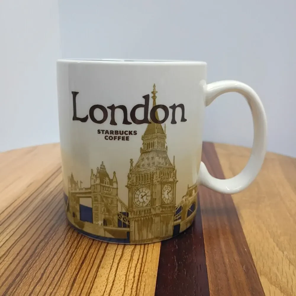 2010 Starbucks London Global Icon Series Collector Mug Blue, 16oz
